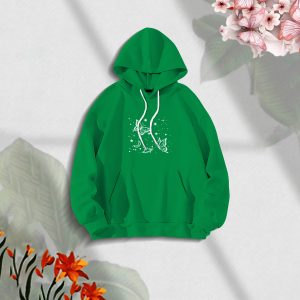 Ladies Comfortable butterflies glove-green winter hoodie - Sohan Online Shop