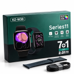 KZ-W38 Series 11 Smart Watch 7-in-1 Combo Set with 2.01-Inch RGB Display & 7 Straps - Sohan Online Shop