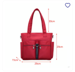 Women Casual Large Capacity Waterproof Oxford Cloth Bag (maroon) - Sohan Online Shop