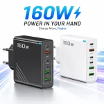160W Super Fast Multi-Port GaN Charger with 6-in-1 Power Delivery - Sohan Online Shop
