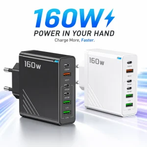 160W Super Fast Multi-Port GaN Charger with 6-in-1 Power Delivery - Sohan Online Shop