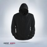 Solid colour hoodie Black