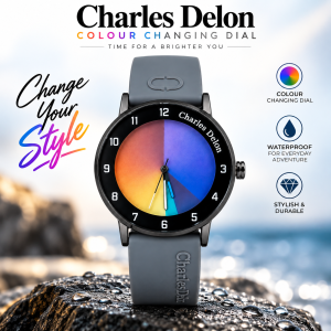 Charles Delon Waterproof Color-Changing Dial Watch for Him & Her - Sohan Online Shop