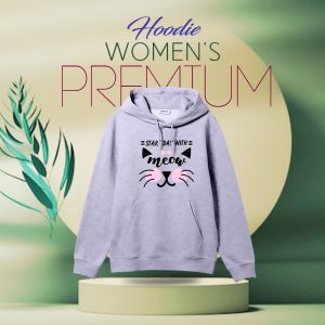 Ladies Comfortable Meow- Light Purple winter hoodie - Sohan Online Shop