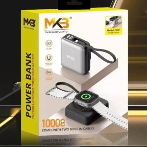 MKB PK71 10000mAh 22.5W Fast Charging Power Bank with Magnetic Wireless & Built-in Cables - Sohan Online Shop