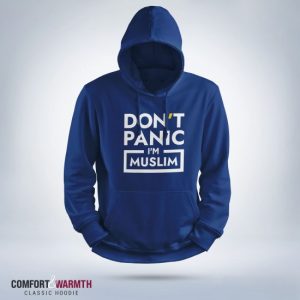 Don't Panic Islamic Hoodie Royal Blue - Sohan Online Shop