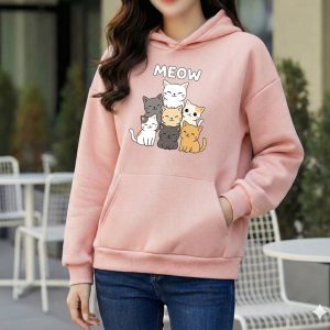 Ladies Comfortable Printed Winter Hoodie - Sohan Online Shop