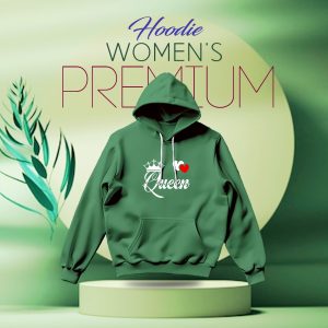 Ladies Comfortable Queen2-Green winter hoodie - Sohan Online Shop