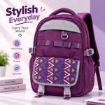 Multi-Pocket Casual Backpack with Geometric Flap - Sohan Online Shop
