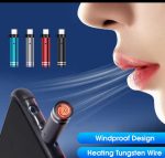 USB-C Mini Flameless Lighter (Tungsten Wire, Blow-to-Ignite) - Sohan Online Shop