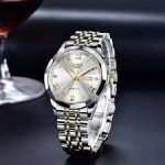 Butter Fly Lock OLEVS 9931G New Exclusive Design Quartz Watch for Men Silver - Sohan Online Shop