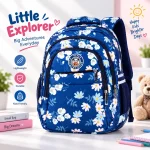 Cute Floral Print Kids Backpack - Sohan Online Shop