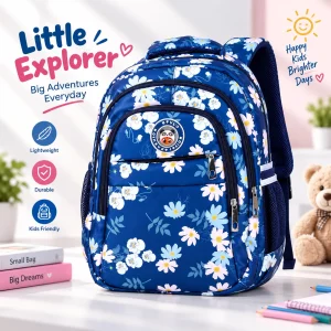 Cute Floral Print Kids Backpack - Sohan Online Shop