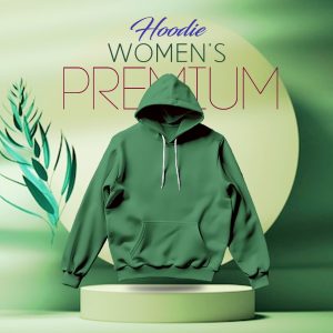 Ladies Comfortable Happy-Green winter hoodie - Sohan Online Shop