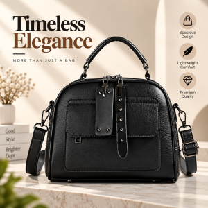 Huinian XR998-80 High-End Women's Large Capacity Commuting Handbag (Black) - Sohan Online Shop