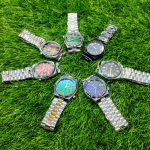 Citizen Watch Silver & Golden Chain with Green Display - Sohan Online Shop