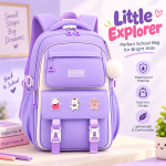 Ergonomic Waterproof Kids School Backpack (Purple) - Sohan Online Shop