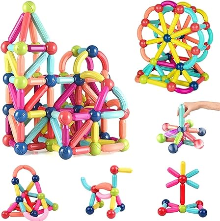 Big Size Magnetic Building Blocks 36 Pcs – Montessori Construction Toy Set Big Size Magnetic Building Blocks 36 Pcs – Montessori Construction Toy Set