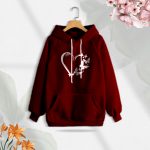 Ladies Comfortable Love Butterflies winter hoodie - Sohan Online Shop