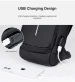 USB charging sport sling Anti-theft shoulder bag (Black) - Sohan Online Shop