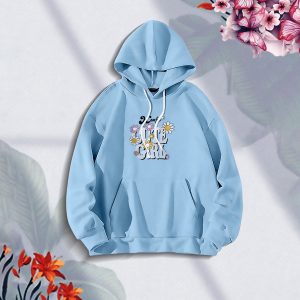Ladies Comfortable Cute Girl-Sky Blue winter hoodie - Sohan Online Shop