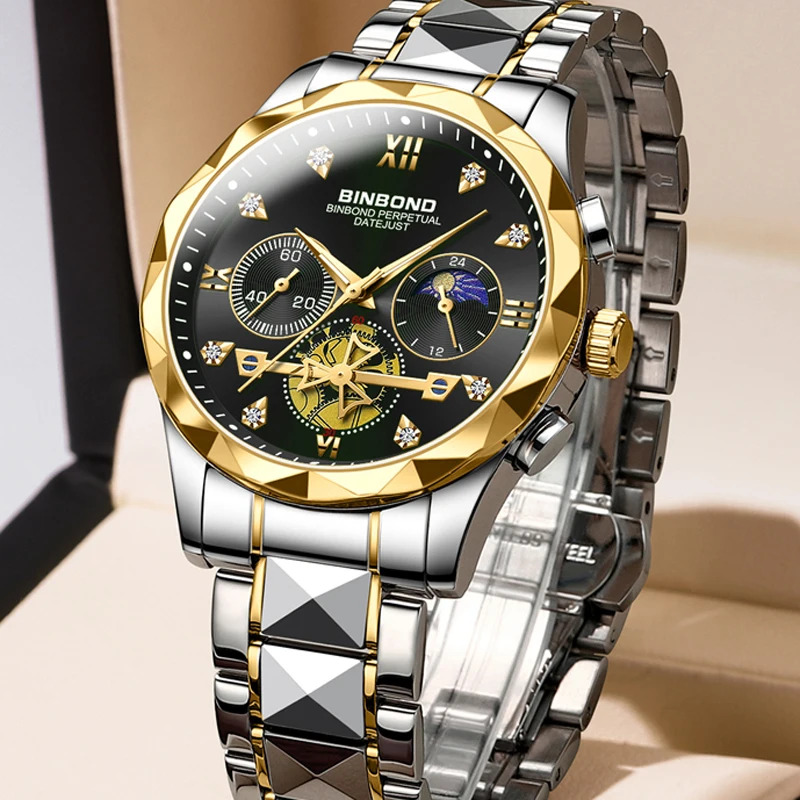 ZTjP7obKdy0XRi14NUSUrEzcQGovJsIL7SG0rRrr.jpg BINBOND B1236 Brand Fashion Tourbillon Dial Quartz Watches Men’s Luxury Stainless Steel - Sohan Online Shop