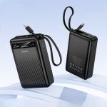 Hoco MMJ-04 20000mAh 35W PD Fast Charging Power Bank with Built-in Type-C Cable, LED Digital Display, QC3.0 & 22.5W Super Fast Charger for iPhone, Samsung, iPad & Type-C Devices - Sohan Online Shop