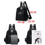 Women's Designer High-Quality Soft Nylon Backpack (Black) - Sohan Online Shop