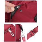 Women's Solid Nylon Casual Tote Handbag (Red) - Sohan Online Shop