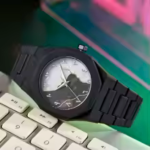 Aura watch Black for mens's Modern Creative Design ( Black) - Sohan Online Shop