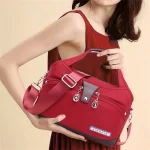 Large Capacity Waterproof Anti-theft Fashion (maroon) - Sohan Online Shop
