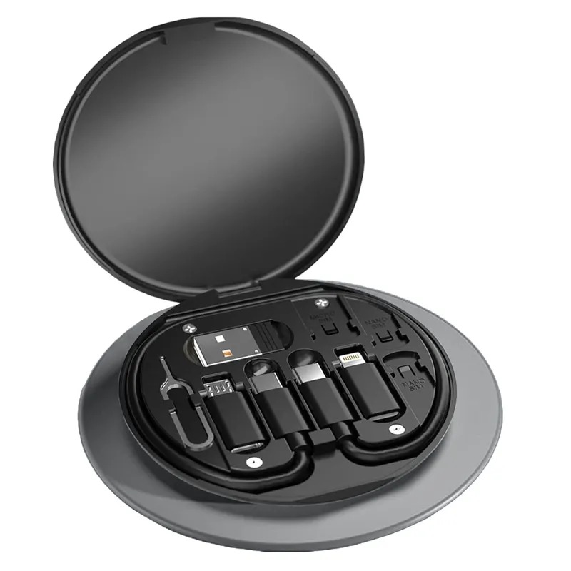60W Fast Charging Data Cable 3-in-1 USB Cable Set with Storage Box & Phone Stand Case 60W Fast Charging Data Cable 3-in-1 USB Cable Set with Storage Box & Phone Stand Case