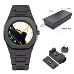 Aura watch Black for mens's Modern Creative Design ( Black) - Sohan Online Shop