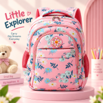 Cute Floral Print Kids Backpack - Sohan Online Shop