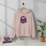 Ladies Comfortable Printed Winter Hoodie Salmon