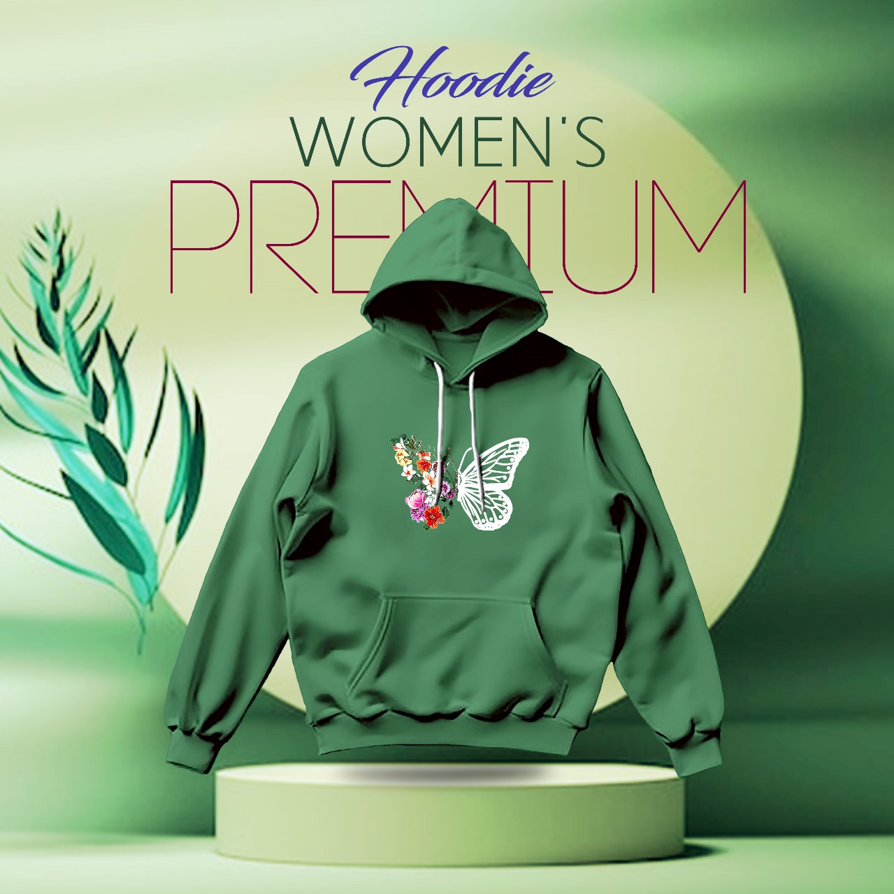 fq0MfrxjS6DNlDF3lfNwfKa3L2B04cP4iPlFXVAb.jpg Ladies Comfortable Butterflies & Flowers-Green winter hoodie - Sohan Online Shop