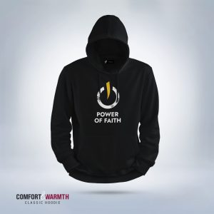 Power Of Faith Islamic Hoodie Black - Sohan Online Shop