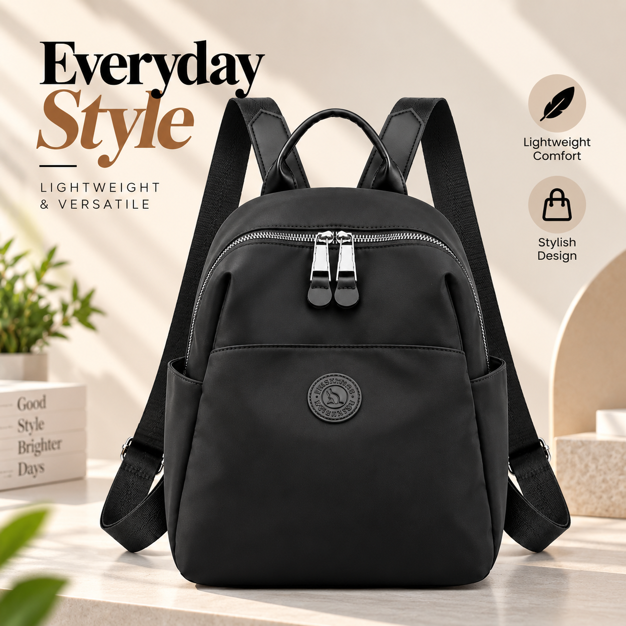hSlKwjxCQXUxz52qCeAQES38p8OZsmphCm4Uc9vA.png Women's Designer High-Quality Soft Nylon Backpack (Black) - Sohan Online Shop