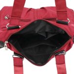 Women's Solid Nylon Casual Tote Handbag (Red) - Sohan Online Shop