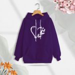 Ladies Comfortable Love Butterflies winter hoodie