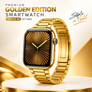 ZT-009 Series 10 Golden Edition Smartwatch (7-in-1 Combo) - Sohan Online Shop