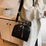 Huinian XR998-80 High-End Women's Large Capacity Commuting Handbag (Black) - Sohan Online Shop