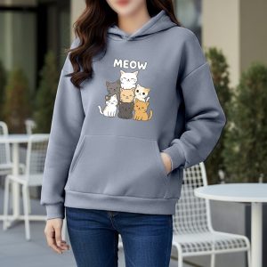 Ladies Comfortable Printed Winter Hoodie - Sohan Online Shop