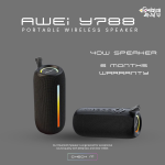 Awei Y788 LED Flashing Soundbar Wireless Bluetooth Speaker - Sohan Online Shop
