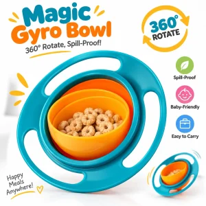 Magic Gyro Bowl 360-Degree Rotating Spill-Proof Baby Bowl - Sohan Online Shop