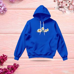 Ladies Comfortable Sunflower--blue winter hoodie - Sohan Online Shop