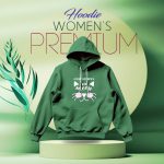 Ladies Comfortable Meow-Green winter hoodie