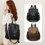 New Texture Oxford Cloth Women’s Backpack (Black) - Sohan Online Shop