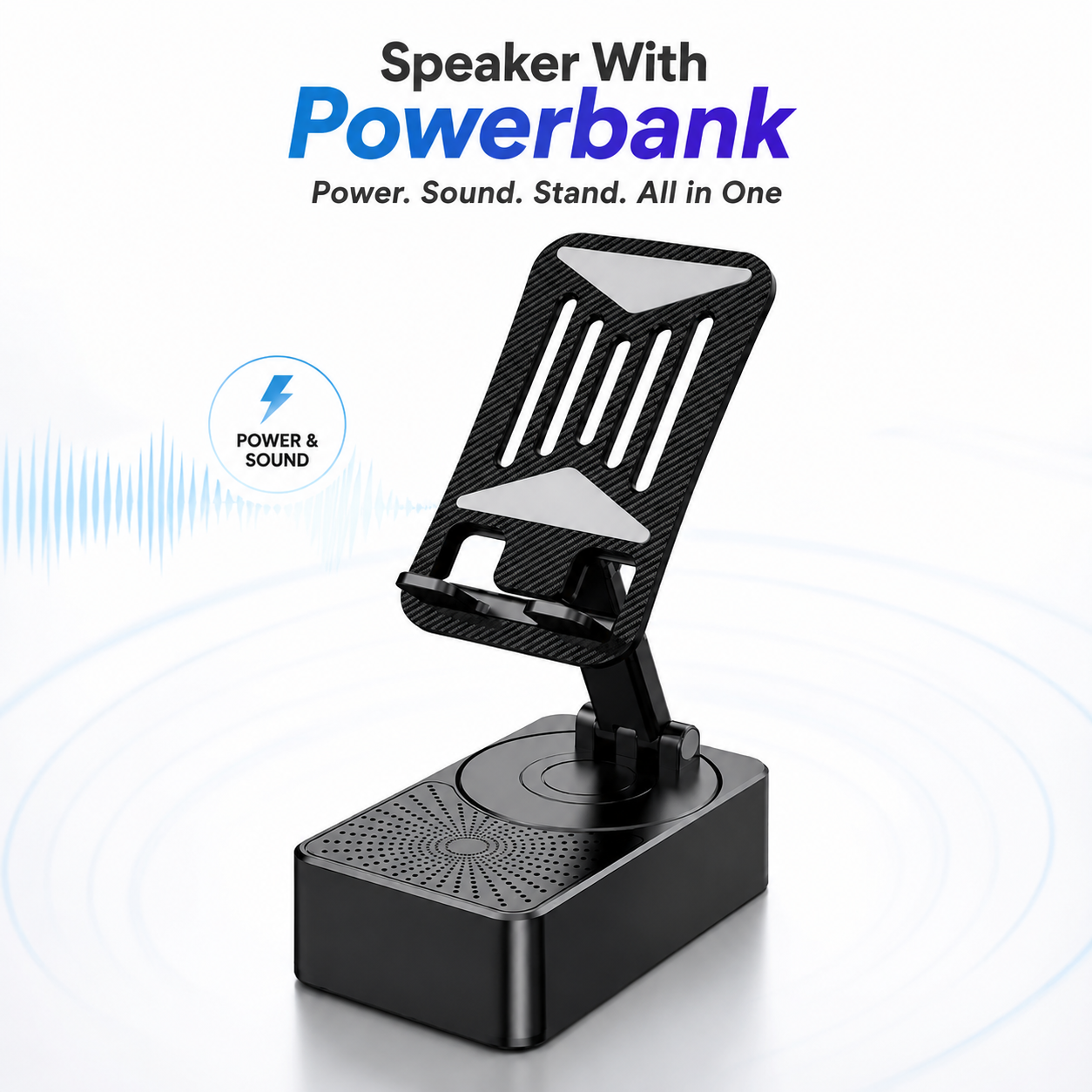 3-in-1 Foldable Mobile Phone Holder with Bluetooth Speaker - Sohan Online Shop
