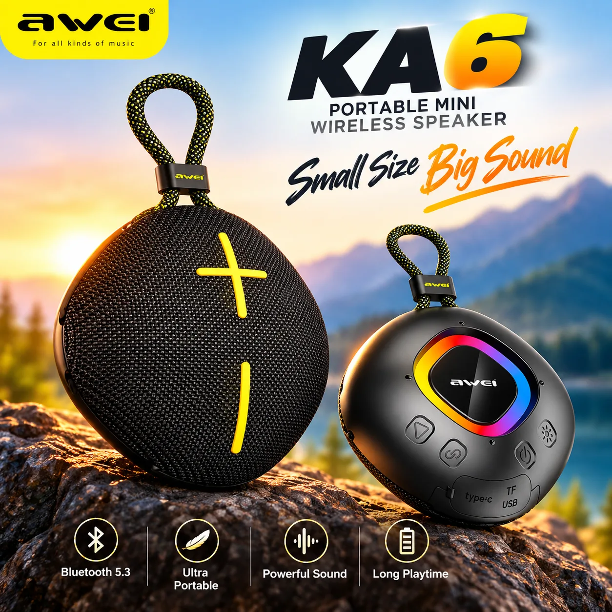 ph6eGL4hCEKic1Kd3JB2vghi2JudsPWGZqSTFreN.png Awei KA6 Mini Portable Wireless Bluetooth Speaker - Sohan Online Shop